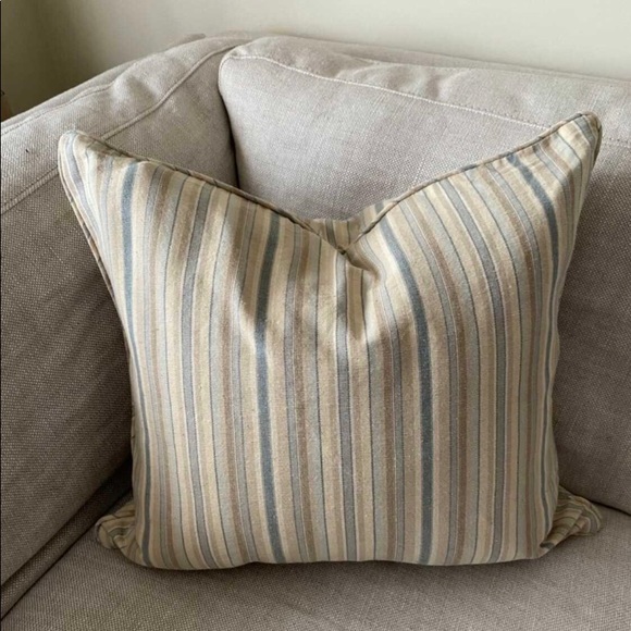 3 Restoration Hardware NAPA Narrow Striped Throw Pillow Covers 20X20 - Picture 2 of 6
